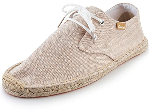 Kentti Homme Classic Comfort Lacets Espadrilles Abricot 41 EU