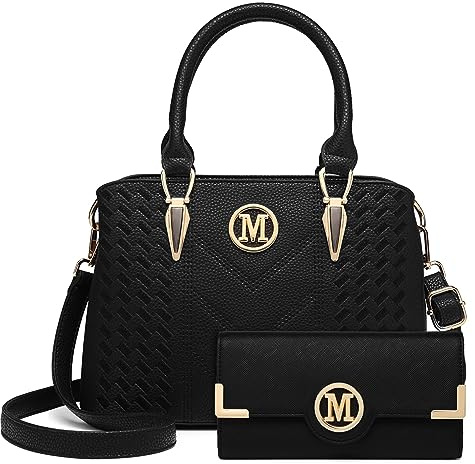 Miss Lulu Borsa Mano Donna Elegante, Borse Università Tracolla Regolabile, PU Pelle Impermeabile, Molte Tasche Scomparti, Tote Bag Borsetta Grande Lavoro