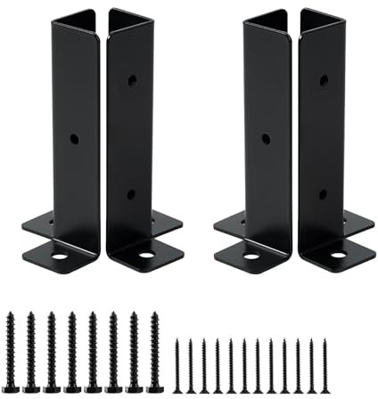 Ancrage de poteaux pour Charges - Supports de poteaux Ancrage pour poteaux de clôture | Fixation pour économiser Support de Base pour clôture de Charge Lourde Support pour
