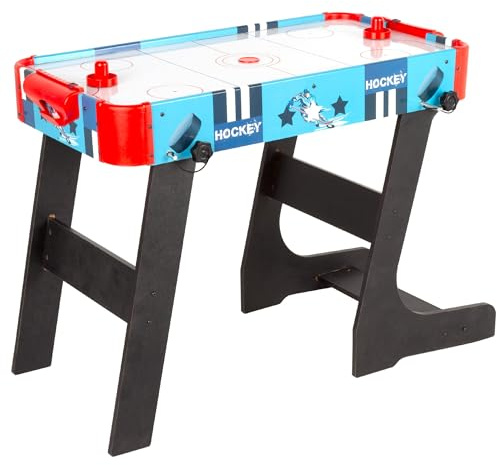ColorBaby 85429 CB Games Mesa Air Hockey niños, Patas Plegables, 81x42x63 cm, 2 Jugadores, Marcadores manuales, De Madera Resistente, Juegos de Mesa, Juego Discos Aire, +6 años