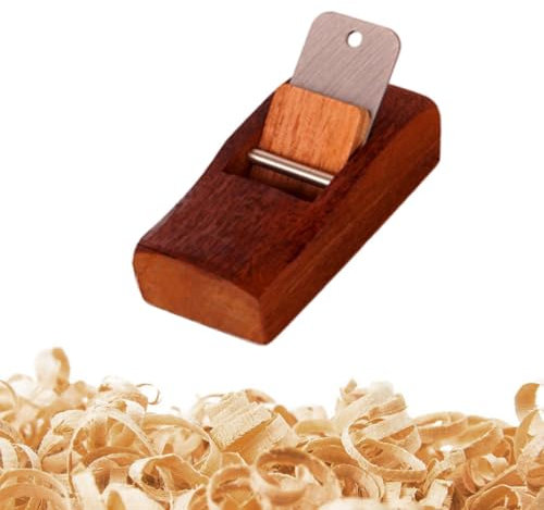 Avión de mano de madera | Cepilladora manual de caoba multifuncional precisa | Herramienta de carpintero ergonómica para alisar superficies | Accesorio de bricolaje, cómoda cepilladora de madera