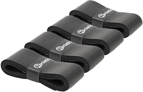 Tenletic Comfort Racket Overgrip Tape, Black, 4-Pack