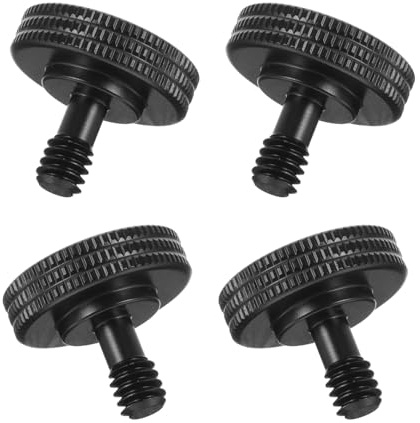 Gadpiparty 4 pezzi Viti per Fotocamera Nero Viti di Montaggio Resistenti per Staffe e Accessori Adattatori Rapidi per Attacco Macchine Fotografiche
