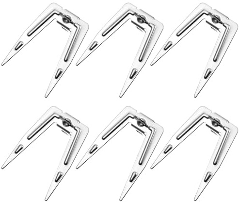 KICHOUSE Set di 6 Forchette Rotanti per Girarrosto per Forno in Acciaio Inossidabile Resistenti e Versatili per Barbecue e Grigliate di Pollo e Carne