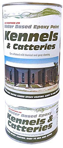 ASK Coatings Cattery and Kennel Floor Paint, waterproof epoxy paint (1L, Clear)