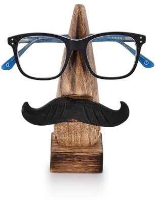 Indus Lifespace Brillenhalter aus Holz, handgefertigt, Whisker-Form, ungewöhnliches Geschenk für Männer und Frauen