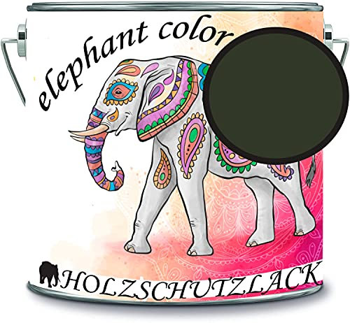 Träskyddslack, trälasyr väderbeständigt långsiktigt skydd väderskyddsfärg träskyddsfärg RAL 6007 flaskgrön // elephant color