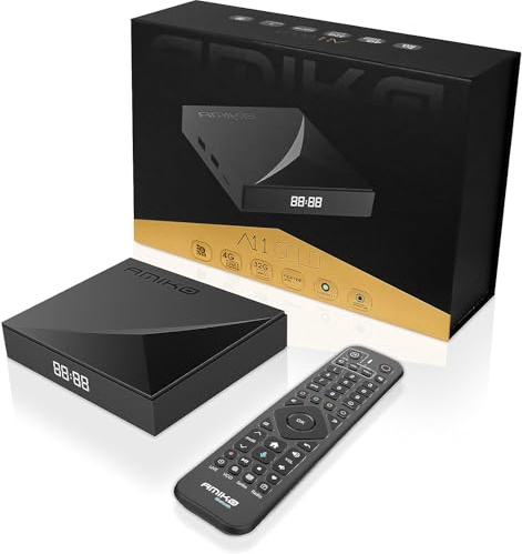 Amiko A11 Gold 4K UHD Android Mytv3 Quad Core WIFI 6 GIGABIT LAN Bluetooth RC UK Plug