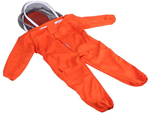 Costume d'apiculteur Une Pièce avec Capuche en Voile, Vêtements de Protection pour Enfants, Tenue d'apiculteur Une Pièce Faite de Vêtements de Haute Capuche (L)