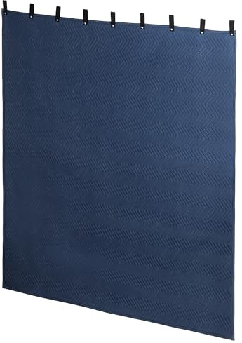 MABOZOO Stor akustisk filt för studio ljudisolering med öljetter 228 cm x 213 cm stor akustisk filt för verkstad, källare, tvättstuga (blå)