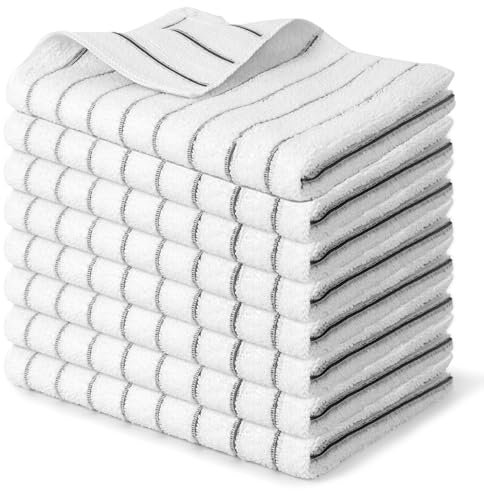 Juego de 8 Trapos Cocina 65 X 45 cm, Paños de Cocina Buenos SúPer Absorbentes y Resistentes, PañOs de Cocina Buenos, Trapos Cocina Algodon