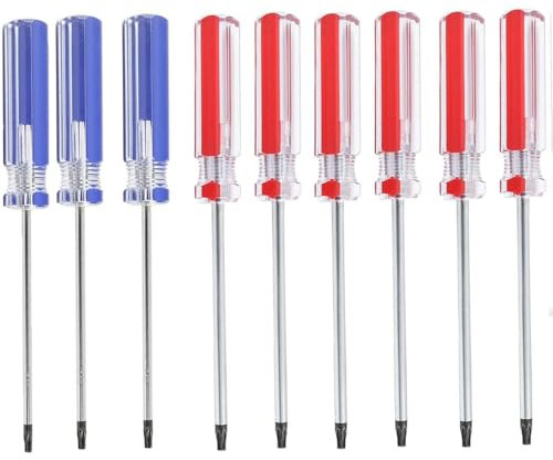 9 st magnetisk torx-skruvmejsel, kromvanadiumstål precisionsskruvmejsel kraftig stjärnskruvmejsel för hushållsreparation