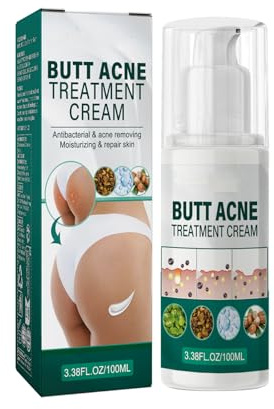 Crema para Eliminar el acné en los Glúteos,Butt Acne Clearing Spot Tratamiento Crema,Tratamiento de Limpieza de Gluteos,Reparación de la Glúteos,Piel Hidratante Gluteos 100ML