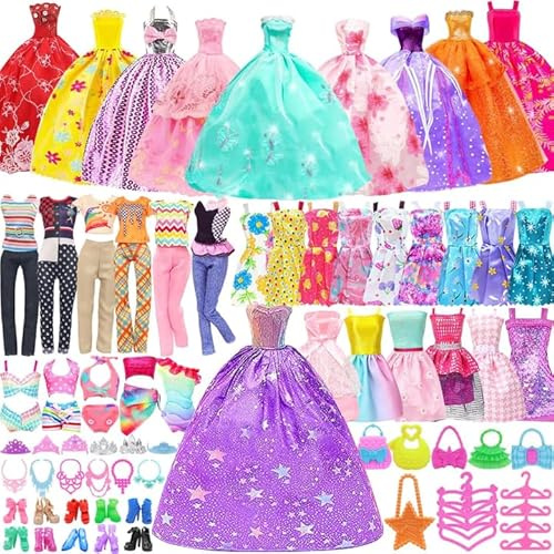 ZITA ELEMENT 101 Pcs Doll Clothes Accessory Set for 11.5 Inch Girl Dolls