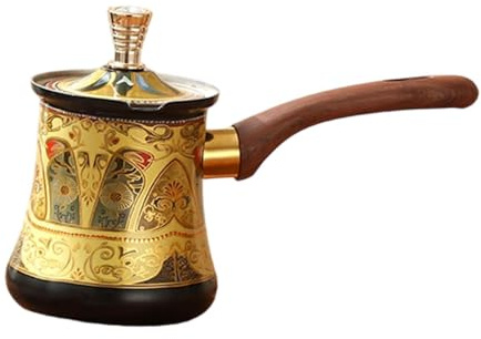 Pitycbo Cafetera Turca de Acero Inoxidable con Tapa Y Mango Seguro para Leche Chocolate Y Salsas Apta para Todos Los Fogones Y Vertido Limpio Adecuada para Ho, tal como se describe, 350ml