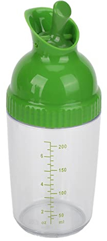 Keenso Shaker per Condimenti per Insalata da 200 Ml, Previene Perdite Dal Barattolo, Coperchio in BPA per, Materiale ABSPP, Lavabile in Lavastoviglie (GREEN)