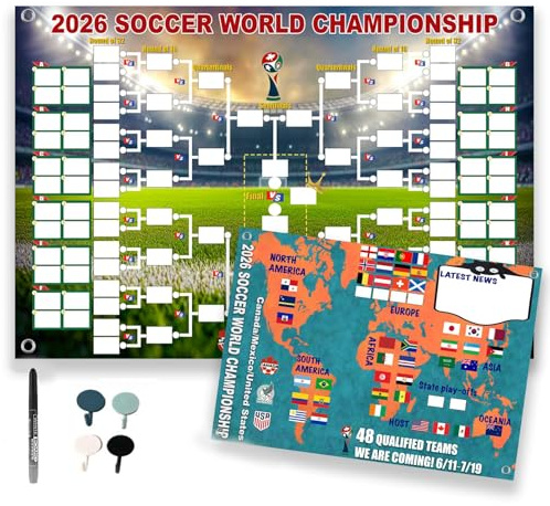 Calendrier 2026 Affiche De La Coupe Du Monde, Calendrier Officiel De La Coupe Du Monde De La DéCorations Pour FêTe De Football, 84 X 60 Cm, Pour Les Fans De Football Et Faire La FêTe