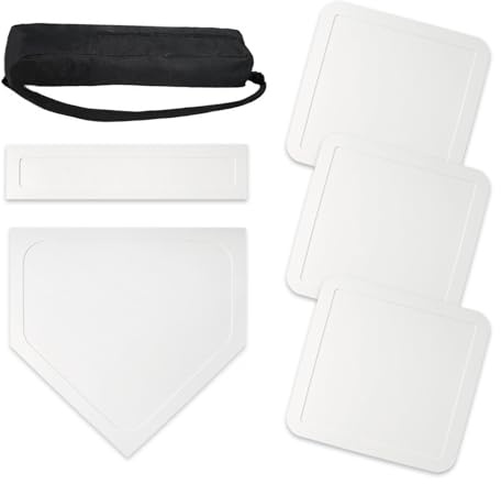 FROMCEO Set professionale di base in gomma per esercizi di casa, set di base per baseball, softball, per lanciare e colpire, lanciare le basi da baseball e softball