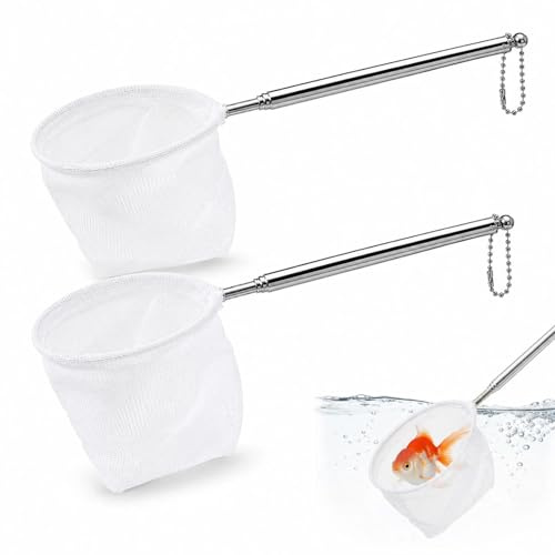 BOHUIMYI 2 Pack Extendable Aquarium Shrimp Net