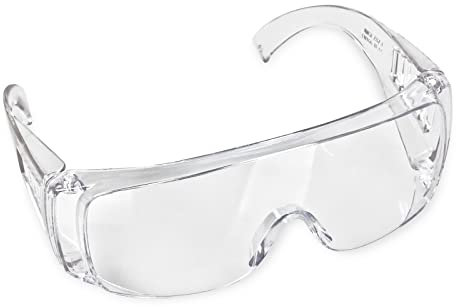 HMH Schutzbrille für Brillenträger Arbeitsschutzbrille klar Schutzbrillen für Labor Garten oder Werkstatt Sicherheitsbrille zertifiziert Universalgröße