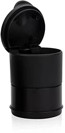 Auto-Aschenbecher, Auto-Aschenbecher mit Deckel, Aschenbecher, tragbarer Auto-Aschenbecher, Getränkehalter aus Kunststoff, für Auto, Haus, Büro und Reise, 1 Stück (schwarz)
