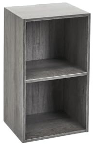 LEKE GO Estantería Cubo Flotante 1 Estante de Madera Gris para Colgar en la Pared o en el Suelo de 30x24x54 cm (1 Estante)