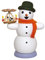 Kuhnert Rauchmann/Räucherfigur aus Holz - Schneemann mit Weihnachtspyramide - ca. 13 cm - Made in Germany