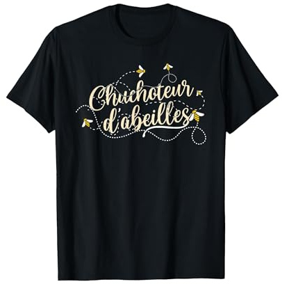 Apiculteur Drôle Abeille Miel Chuchoteur D'abeilles T-Shirt, Homme, Noir, L
