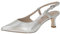 CAPRICE Damen Slingpumps aus Leder Spitz, Silber (Silver), 38.5 EU