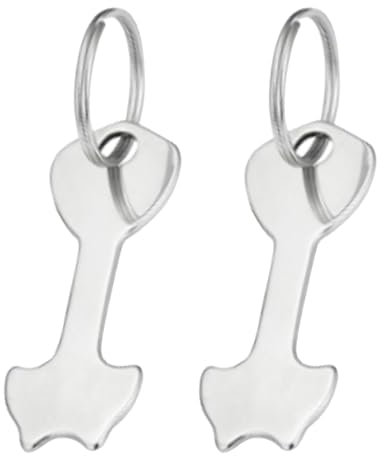 2 Set Stainless Steel Shopping Trolley Releaser Key - Removable Trolley Tokens Coin Keyring Shopping - Durable Trolley Release Tool with Convenient Chip Inclusion