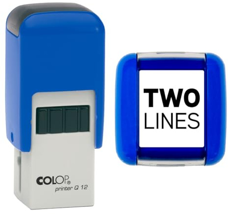 Personalised Custom Office Business and Teacher Loyalty Stamp - Impression Size 11mm Square – Self-Inking (Two Lines of Text)