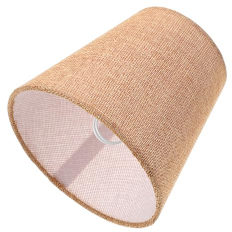 JEWEDECO Stofflampenschirm Mit Clip Für Glühbirnen Tischlampenschirm Aus Stoff Ersatz Für Lampenschirm Passend Für Schreibtischlampen Und Zuhause