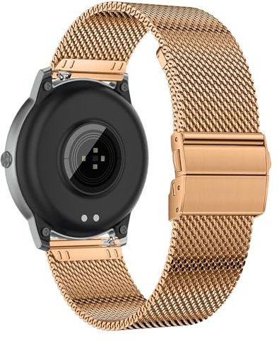 RanBluu 20 mm 22 mm metallarmband kompatibelt, rostfritt stål klockarmband, magnetiskt ersättningsarmband, 22mm
