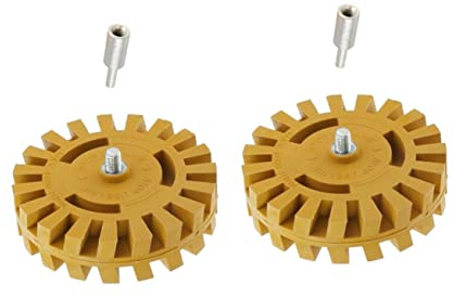 Artibetter 2 Sets Professional Car Glue Removal Wheels 4 Inches Stripping Wheel for Electric Drill Adhesive Remover Grinding Accessory Kit