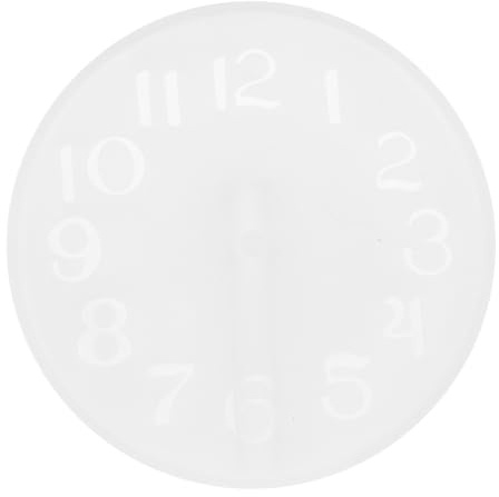 DOITOOL Molde de Silicona para Reloj DIY Manualidades, Resistente y Flexible, Material Grado Alimenticio, Transparente, Moldes Números Árabes Grandes, Adecuado para Artesanía Creativa y Regalos