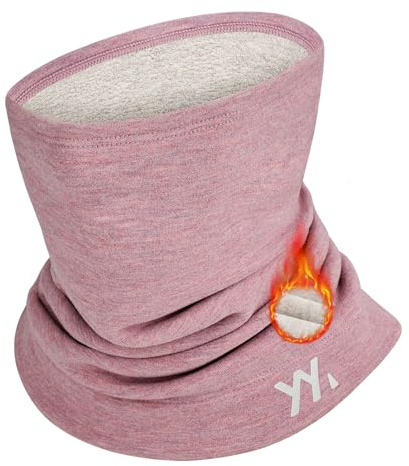 YANIKY Bufanda tubular de invierno cálida para mujeres y hombres de forro polar, bufanda térmica tipo loop de mezcla de lana modal, calentador de cuello, pañuelo resistente al viento para esquí y