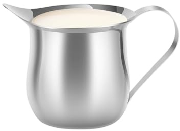 Latteria per Montare il Latte,Bricco in Acciaio Inossidabile per Schiumare Latte - Accessorio da Bar per Caffè e Arte per Casa Viaggio Ristorante Cucina