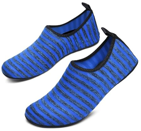 HWJFDC våtdräktsstrumpor unisex skor inomhus yoga fitness snabbtorkande strandsko par bärbar simning aqua (K02-4 som visas, 34-35)
