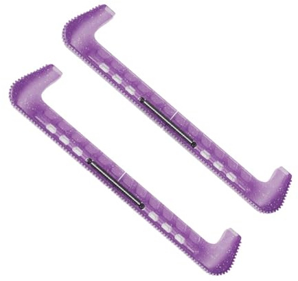 perfk Lot de 2 Protege Lames Patin a Glace, Housse de Protection de Patins à Glace, Protège-Lames de Patins à Glace Réglables, Accessoires Protection pour l'entraînement et Le Hockey Sur Glace, Violet