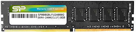 Silicon Power 8GB-DDR4-RAM-2400MHz (PC4 19200) 288 Pin 1.2V CL17 Non ECC Unbuffered UDIMM-Desktop Memory