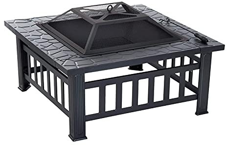wasserdichte Abdeckung, Outdoor-Feuerstelle, quadratisch, Lagerfeuer, Winter, Holzofen, Schüssel, Stahlgrill, Haushaltsheizung, Holzkohle-Braziergrill