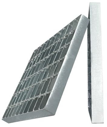 Natotela 2 Pack 12in Galvanized Steel Drain Grate-Durable Heavy Duty Metal Catch Basin Grate for 12 Concrete Catch Basin,Outdoor Drainage Grates for Garage,Sewer,Dowmspout,Driveway,Yard(11.6x12 in)
