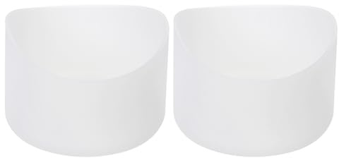 sourcing map Lot de 2 manchons de protection en silicone de 7 cm pour bottes de 340,2 à 700,4 g, dessous de bouteille d'eau antidérapant, accessoires de forme irrégulière, transparent