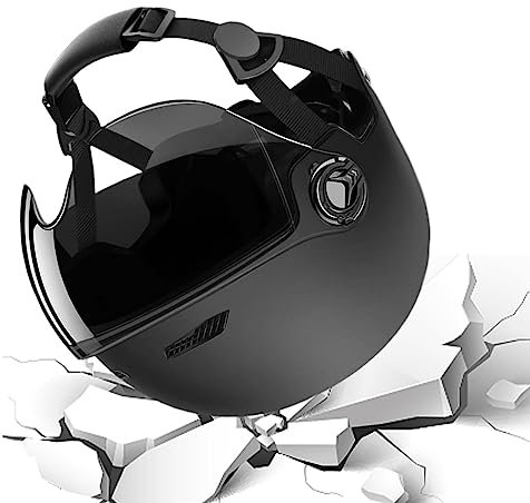 Bitong Fahrradkappe, Fahrradhelm Mit Elektrischem Visier, Helm Für Elektroroller, Elektrischer Fahrradhelm Mit Schutz, Skate Helm Für Herren, Fahrradhelm Mit Visier Für Jugendliche