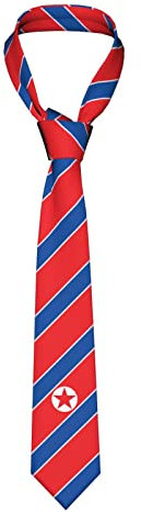 Krawattenschal Nordkorea-Emblem Cool, Business Krawatte Klassisch Krawatten Mikrofaser Herren Hochzeit Krawatten Für Büro Party Herren
