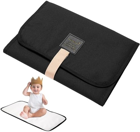 Skötmatta, vikbar reseskötbädd bärbar baby skötmatta vattentät skötmatta för resor och nyfödda hem utomhus, 31 x 1 x 21 cm