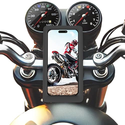 Motorrad handyhalterung wasserdicht Kompatibel mit Smartphones bis zu 7,5 mit Rückfenster unzerbrechliche und sichere Befestigung am Lenker