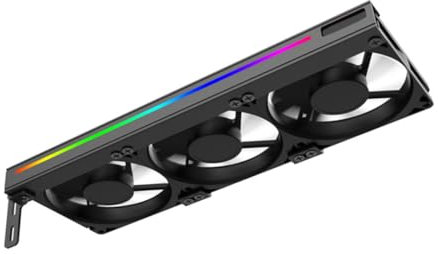 POPETPOP Rgb Cooling Fan for Graphic Card Argb Connector Pci Auxiliary Cooler with Light Effects and Efficient Desktop Cooling Accessory