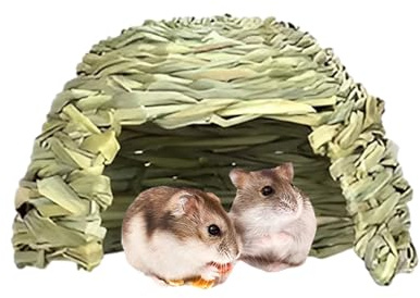 Ylnailky Grashaus Für Kaninchen | Meerschweinchen Schlafende Höhle | Handgewebtes Hasengrashaus Aus Naturgras | Sicheres Und Komfortables Kaninchenhaus Für Kaninchens, Meerschweinchen, Hamster