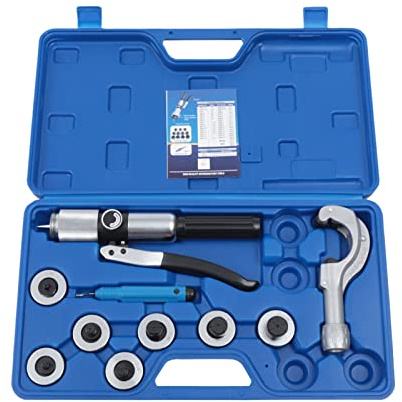Expansor de tubo hidráulico con cortador, 7 cabezales para tubos de cobre, herramienta compacta de estampación